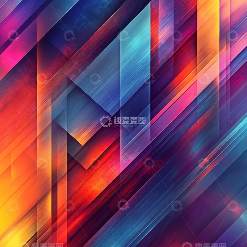 高清大图下载【趣麦麦图】彩色几何抽象背景