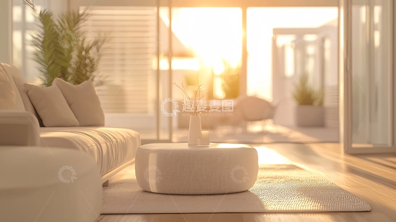 高清大图下载【趣麦麦图】阳光洒满客厅