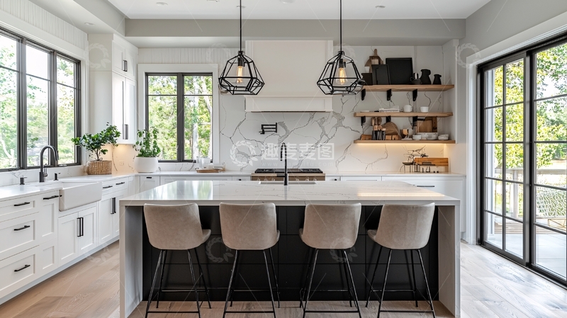 高清大图下载【趣麦麦图】现代简约厨房设计12