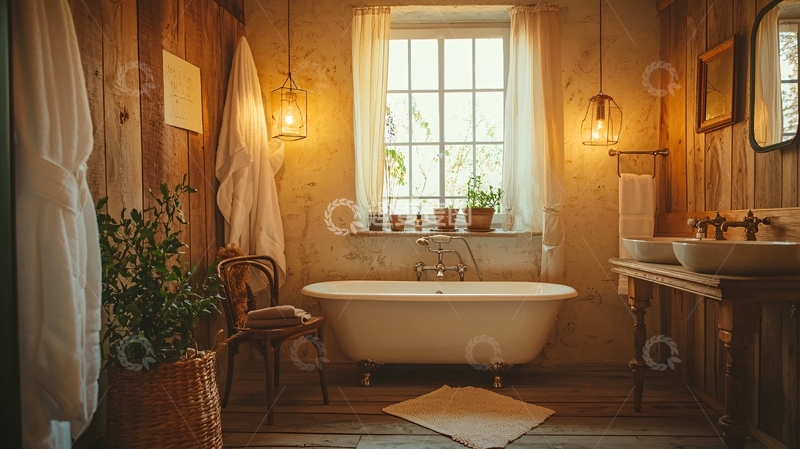 高清大图下载【趣麦麦图】复古乡村风格浴室
