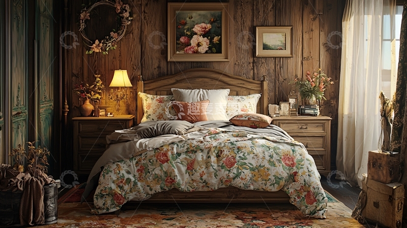 高清大图下载【趣麦麦图】乡村卧室