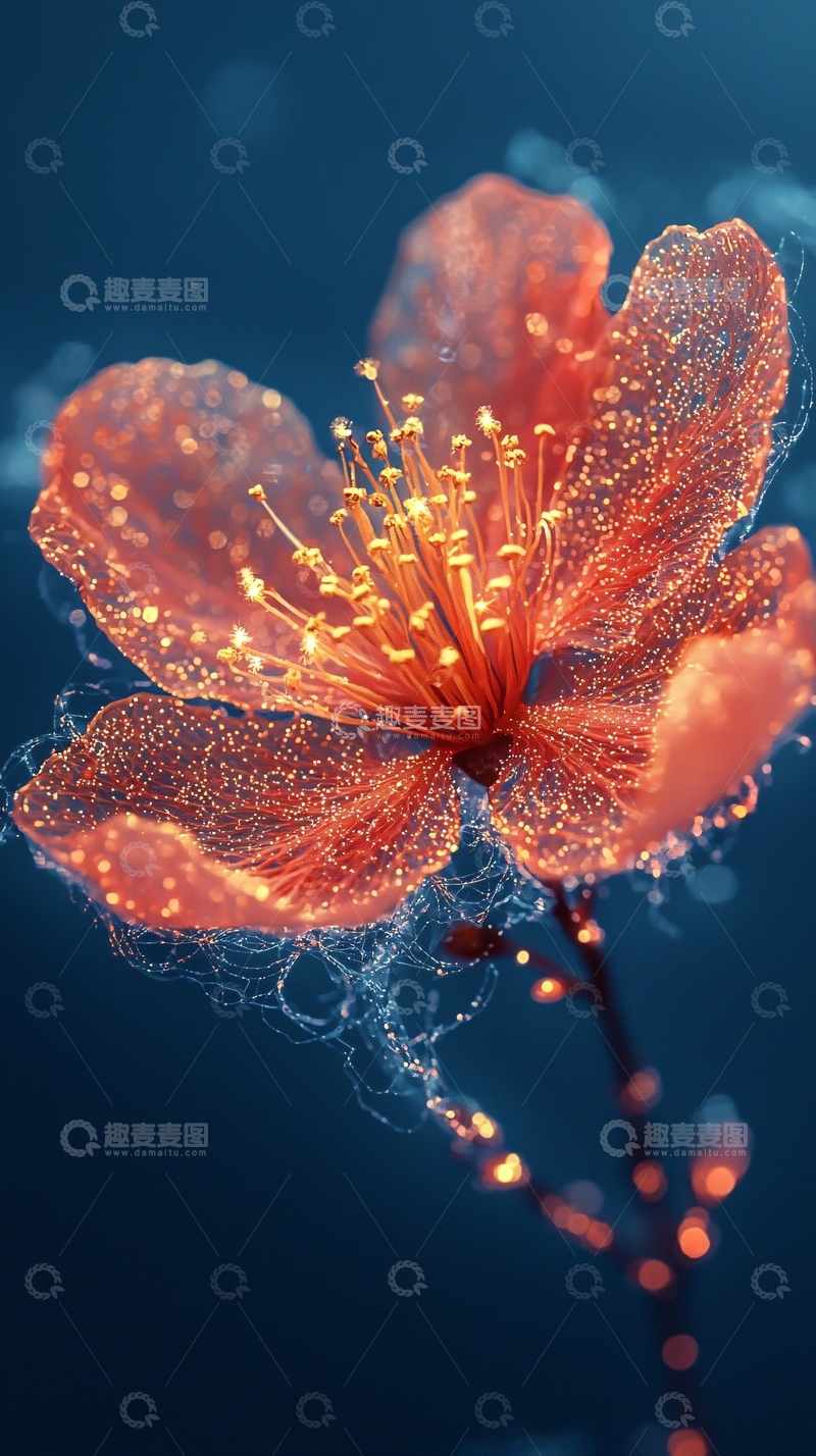 高清大图下载【趣麦麦图】绚丽绽放的橙色花朵