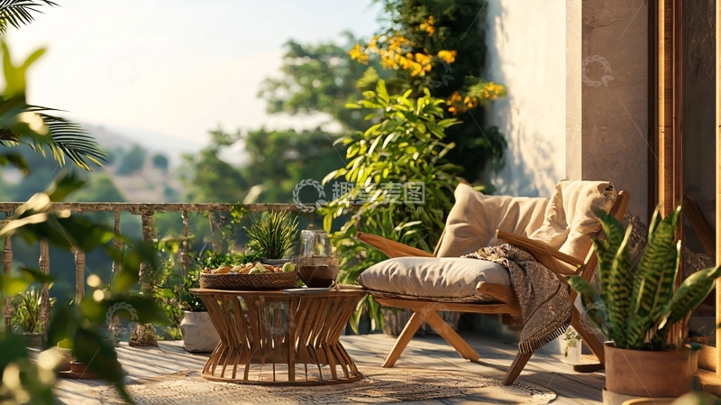 高清大图下载【趣麦麦图】阳台休闲椅