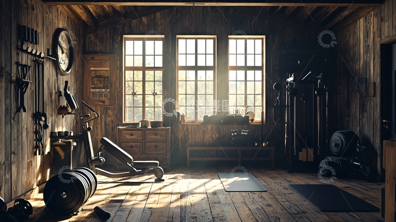 高清大图下载【趣麦麦图】老式健身房