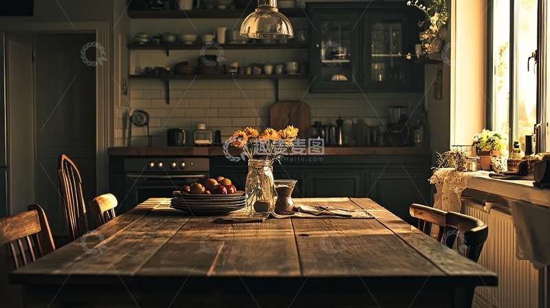 高清大图下载【趣麦麦图】复古乡村厨房