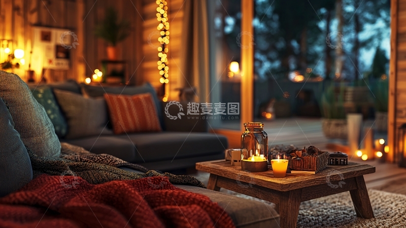 高清大图下载【趣麦麦图】温暖舒适的乡村客厅