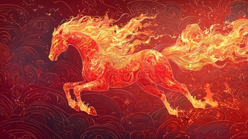 燃烧的火焰马