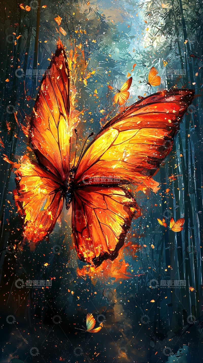 高清大图下载【趣麦麦图】燃烧的翅膀