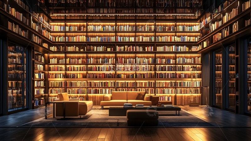 高清大图下载【趣麦麦图】奢华私人图书馆