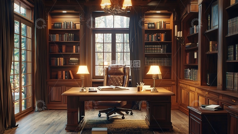 高清大图下载【趣麦麦图】书房