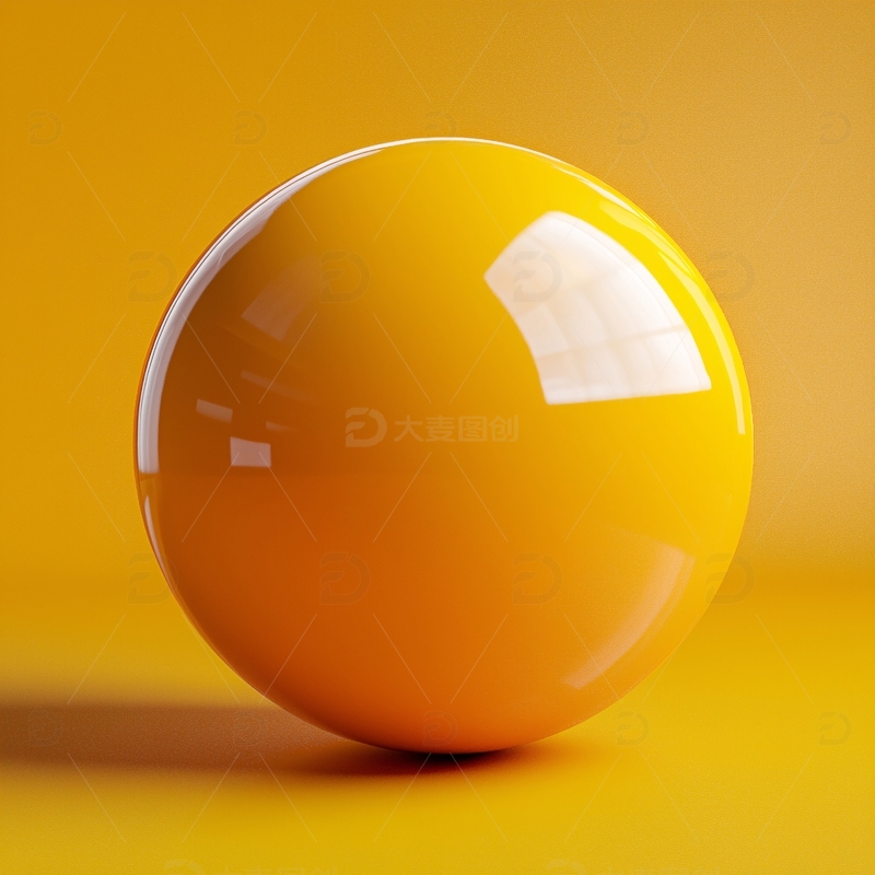 光面黄色球体