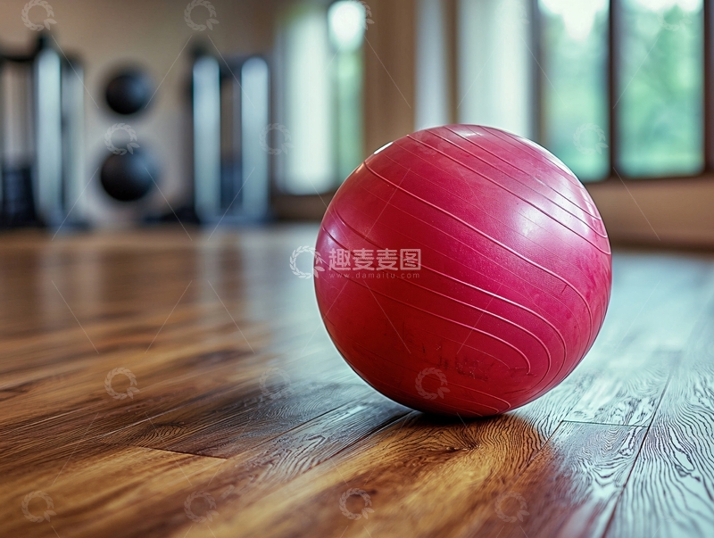 高清大图下载【趣麦麦图】红色健身球