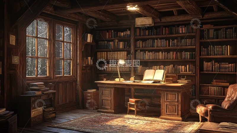 高清大图下载【趣麦麦图】书房