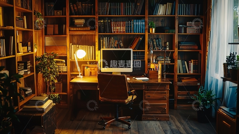 高清大图下载【趣麦麦图】书房