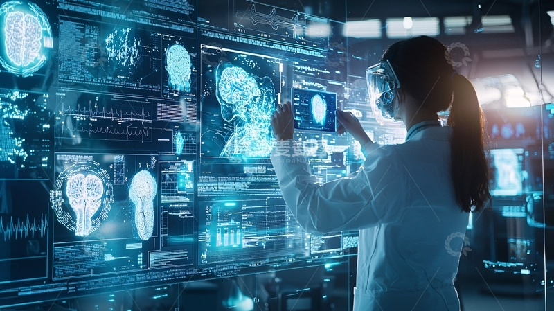 高清大图下载【趣麦麦图】科学家研究大脑影像