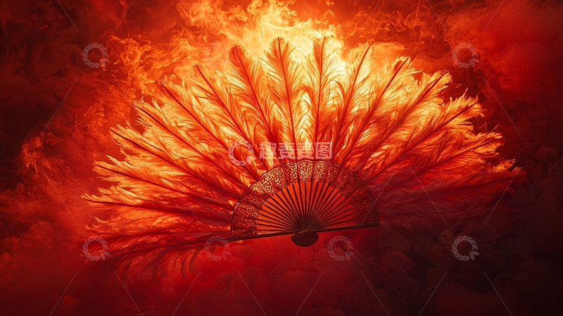 高清大图下载【趣麦麦图】燃烧的羽毛扇