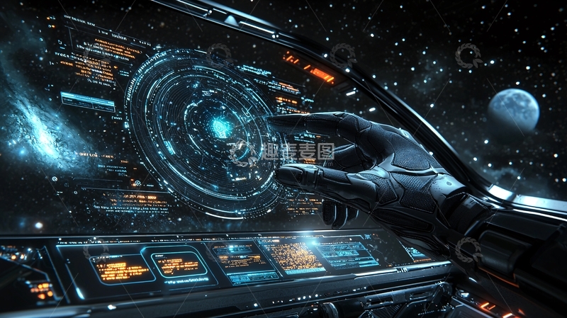 高清大图下载【趣麦麦图】太空飞船驾驶舱