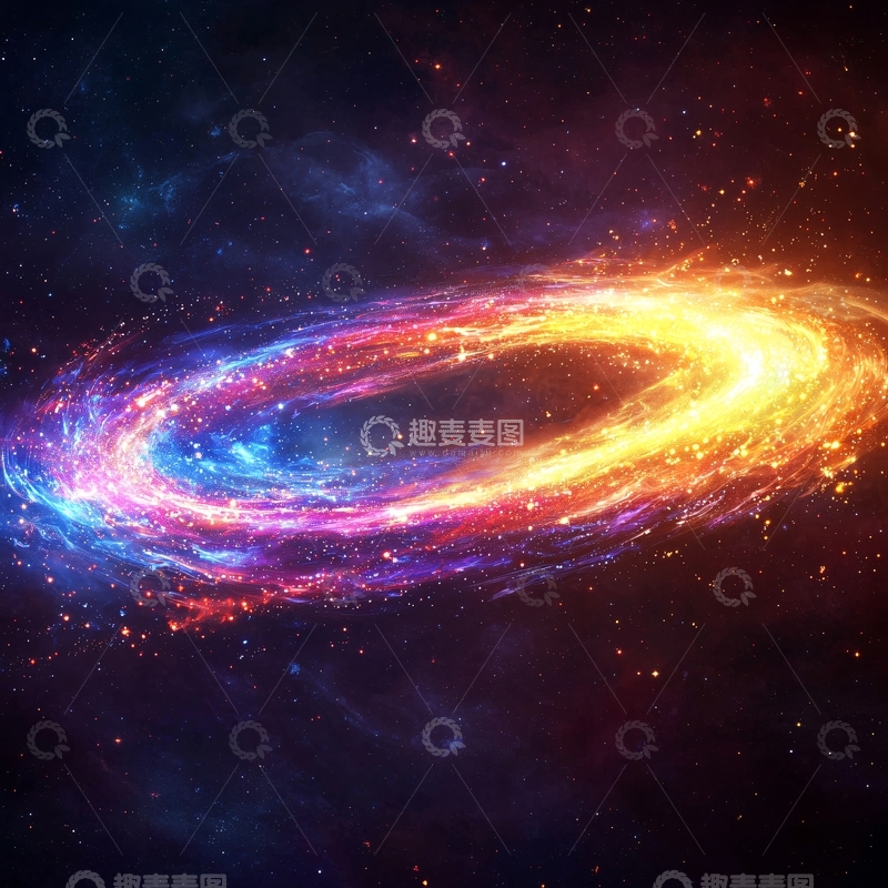 高清大图下载【趣麦麦图】绚丽星云环绕的宇宙空间