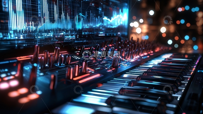 高清大图下载【趣麦麦图】科技感钢琴