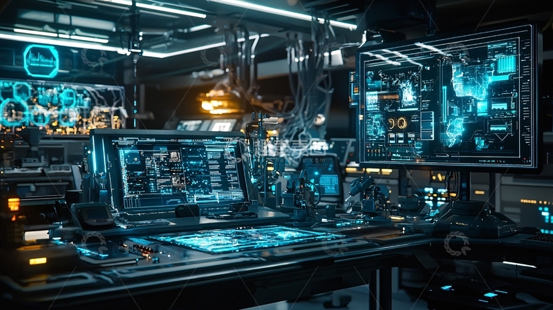 高清大图下载【趣麦麦图】未来科技控制室