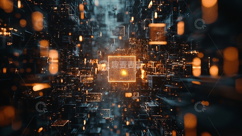 高清大图下载【趣麦麦图】抽象科技感空间