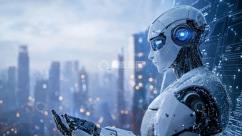 高清大图下载【趣麦麦图】未来科技感机器人