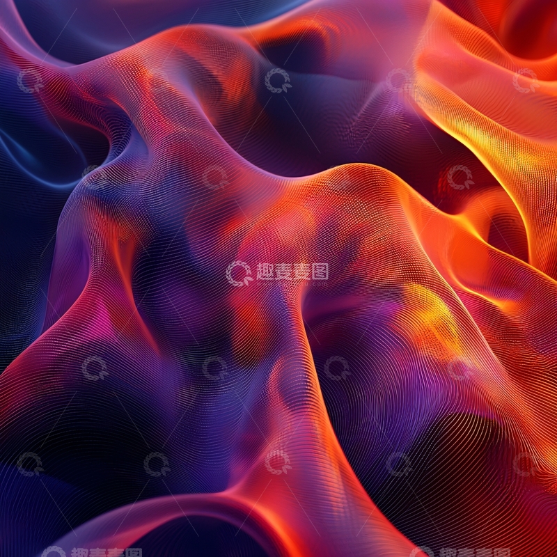 高清大图下载【趣麦麦图】抽象艺术火焰流动