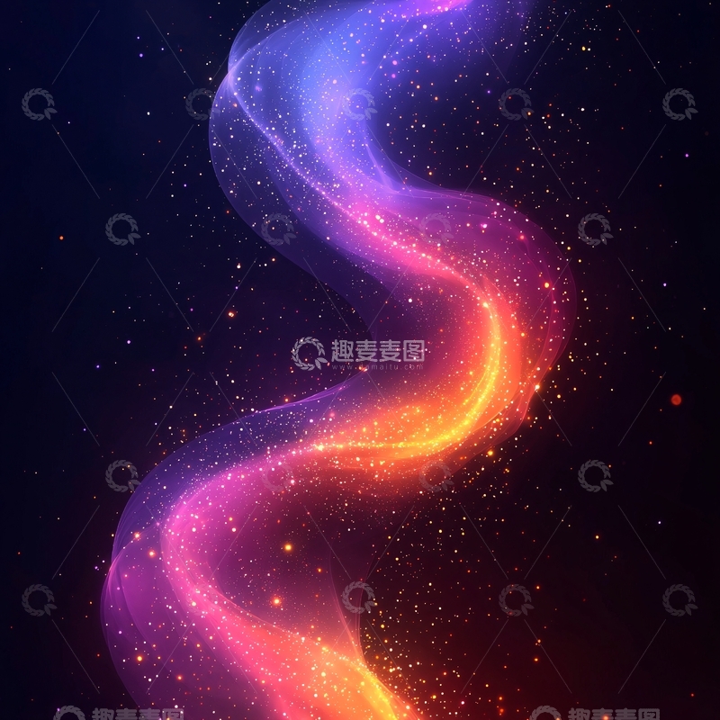 高清大图下载【趣麦麦图】彩色光线流动背景