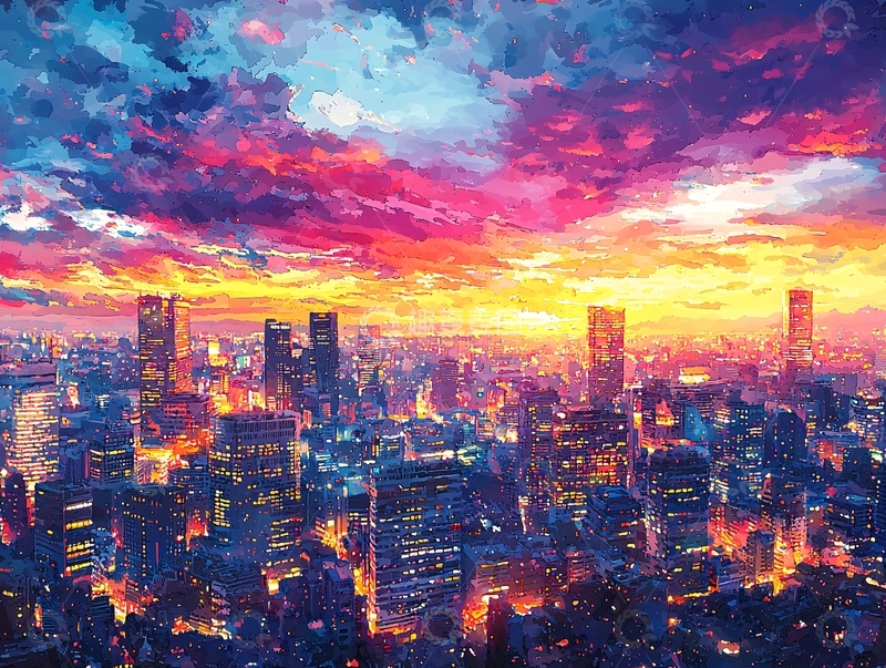 高清大图下载【趣麦麦图】绚丽城市夜景