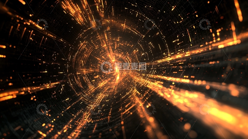 高清大图下载【趣麦麦图】光线飞速穿过隧道