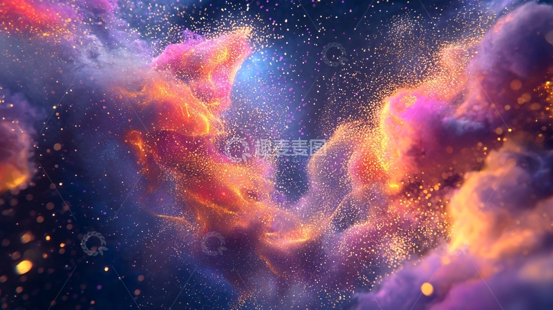 高清大图下载【趣麦麦图】彩色宇宙星云
