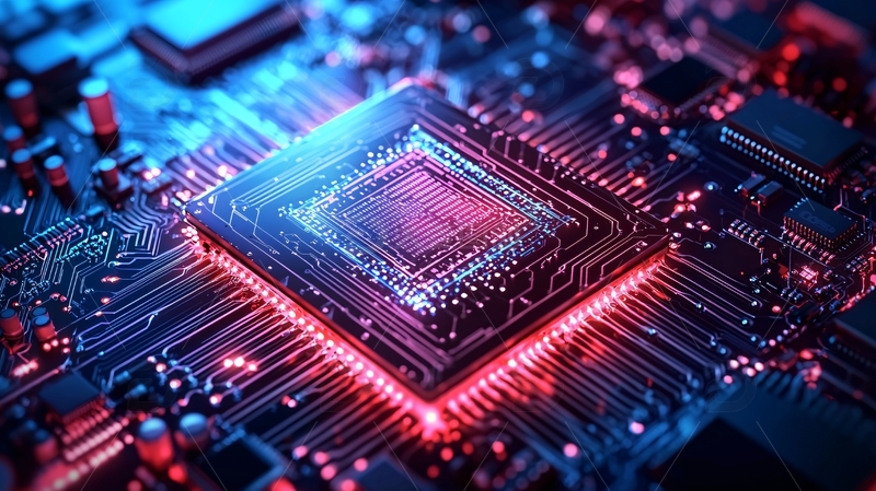 高清大图下载【趣麦麦图】电路板上的芯片特写