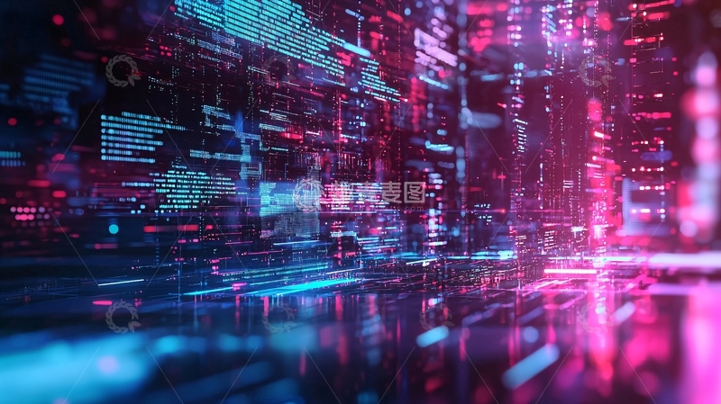 高清大图下载【趣麦麦图】未来科技感数据流