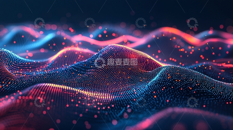 高清大图下载【趣麦麦图】抽象数据波浪
