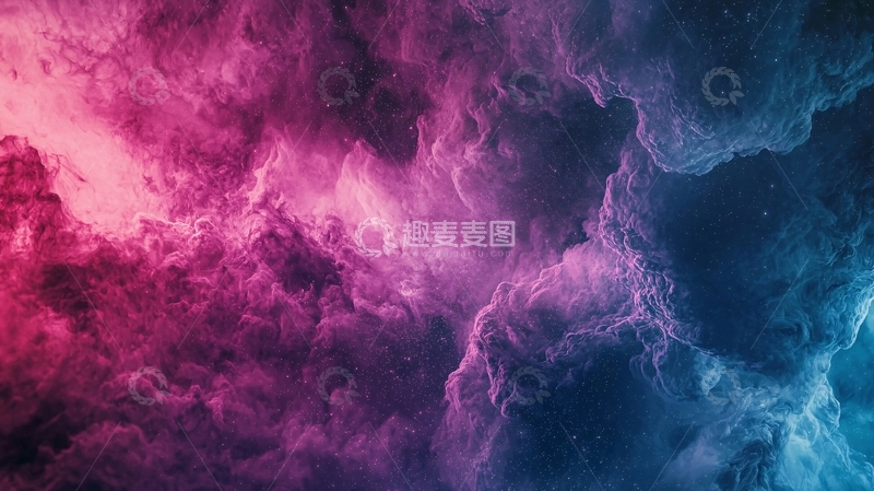 高清大图下载【趣麦麦图】梦幻紫粉色烟雾背景