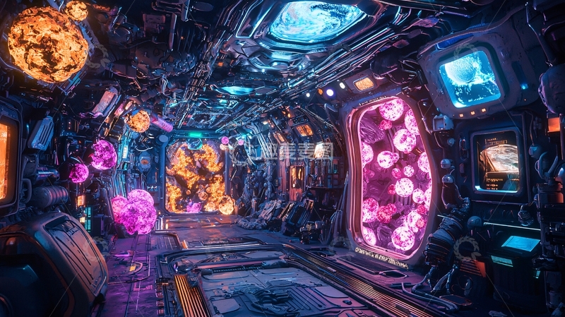 高清大图下载【趣麦麦图】未来科技感走廊