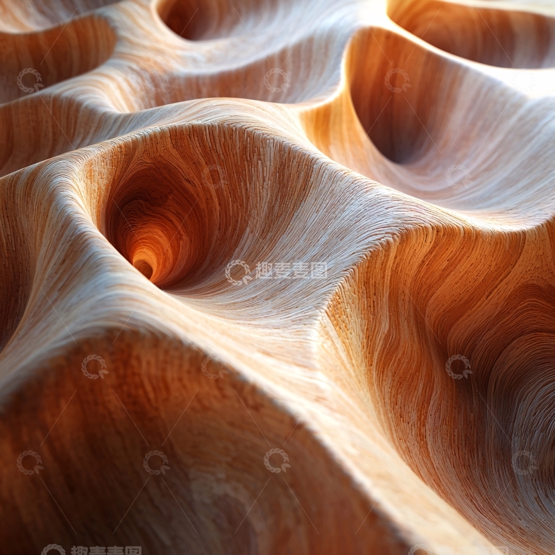 高清大图下载【趣麦麦图】木质波浪起伏表面