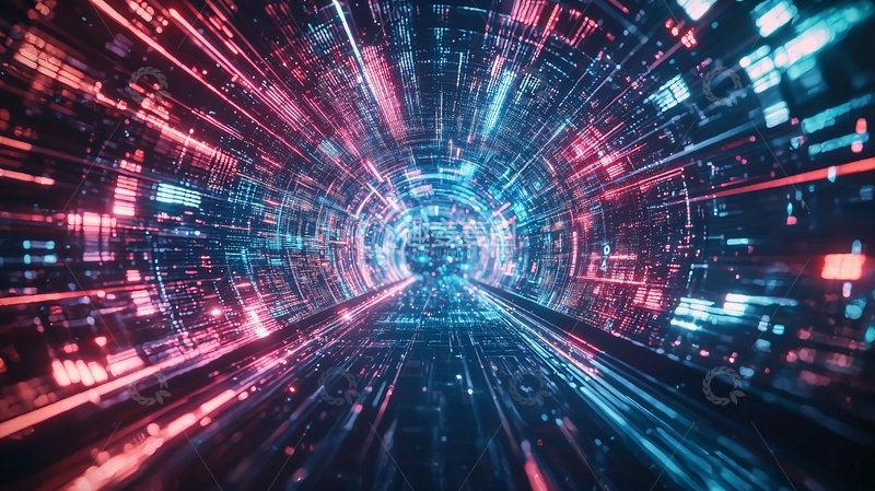 高清大图下载【趣麦麦图】数据流隧道