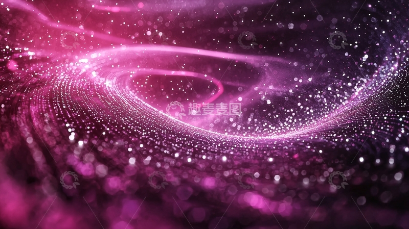 高清大图下载【趣麦麦图】粉色梦幻粒子背景