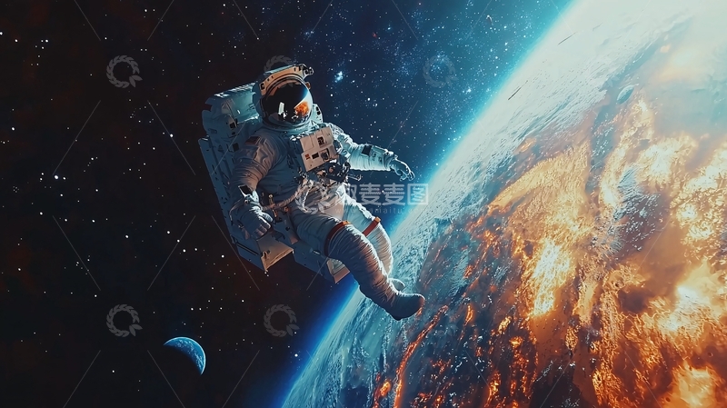 高清大图下载【趣麦麦图】太空宇航员