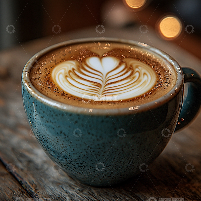 高清大图下载【趣麦麦图】拉花咖啡特写