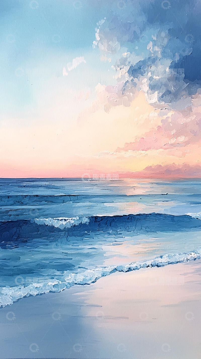 高清大图下载【趣麦麦图】唯美海边日出景色