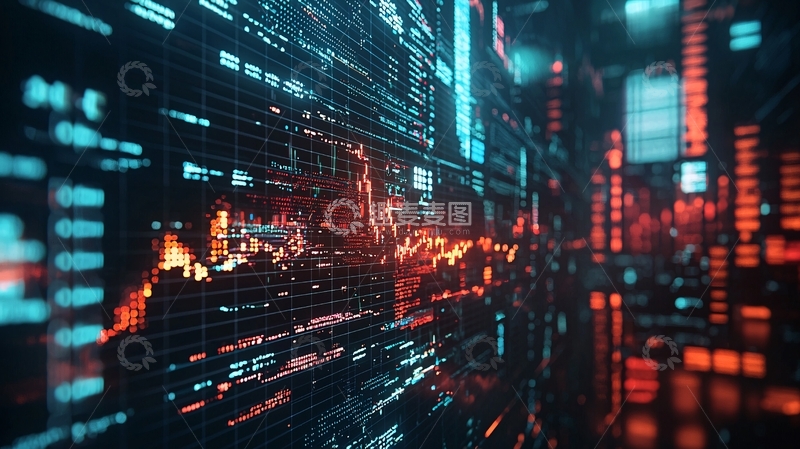 高清大图下载【趣麦麦图】科技感数据流