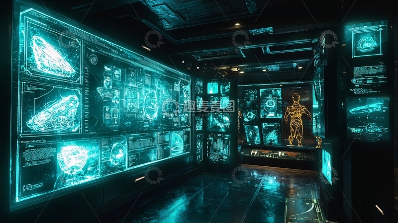 高清大图下载【趣麦麦图】未来科技感房间
