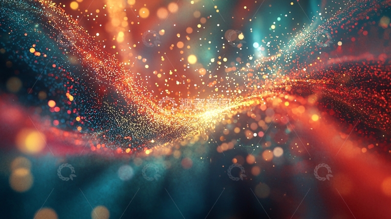 高清大图下载【趣麦麦图】流光溢彩的粒子宇宙
