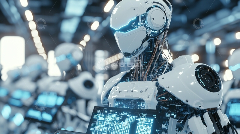 高清大图下载【趣麦麦图】未来科技感机器人