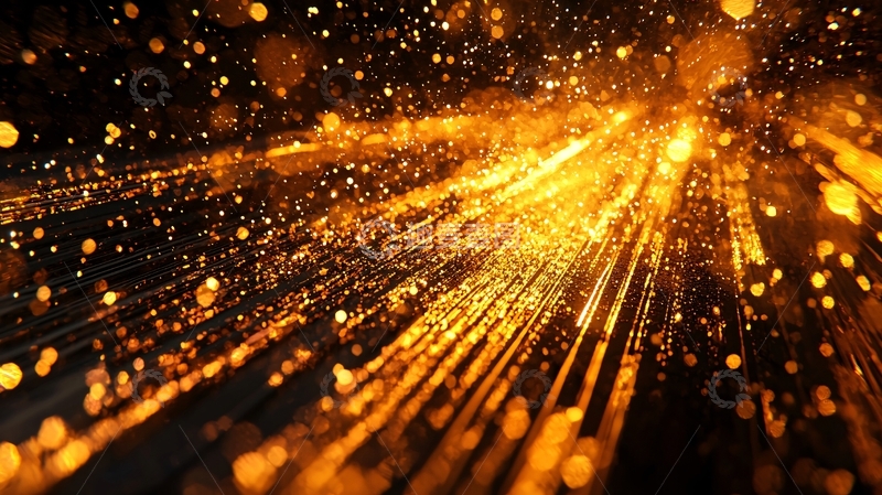 高清大图下载【趣麦麦图】金色粒子流光