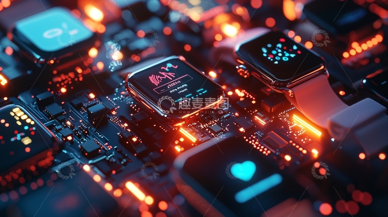 高清大图下载【趣麦麦图】智能手表电路板