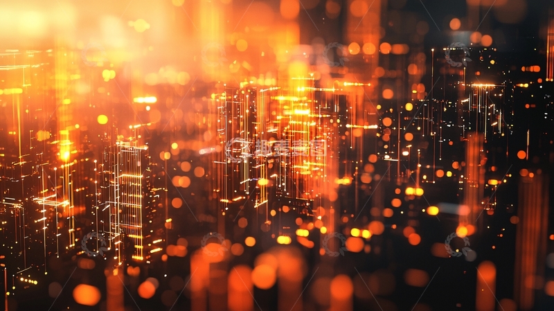 高清大图下载【趣麦麦图】火光冲天的未来都市