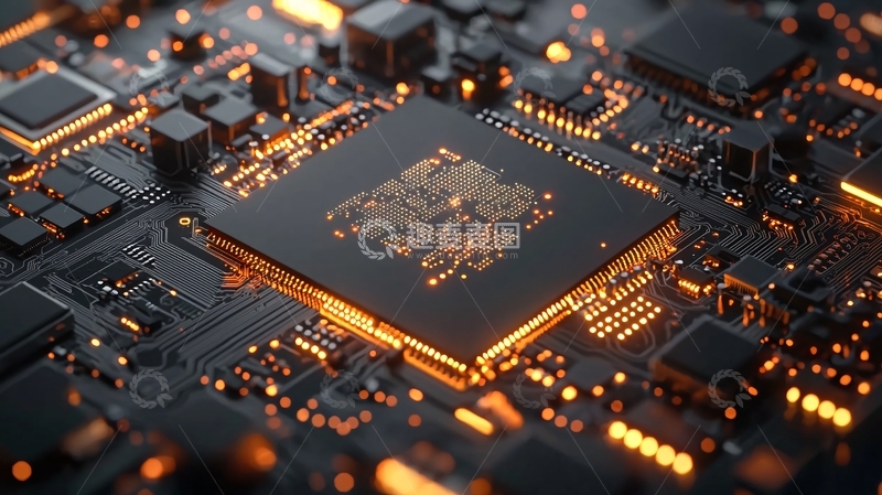 高清大图下载【趣麦麦图】高科技芯片电路板特写
